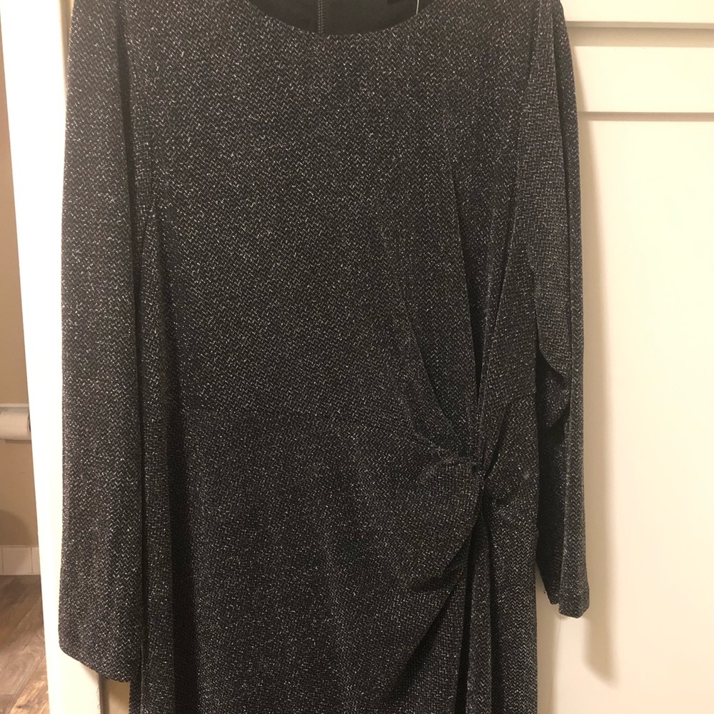 Black and sparkle knee length dress